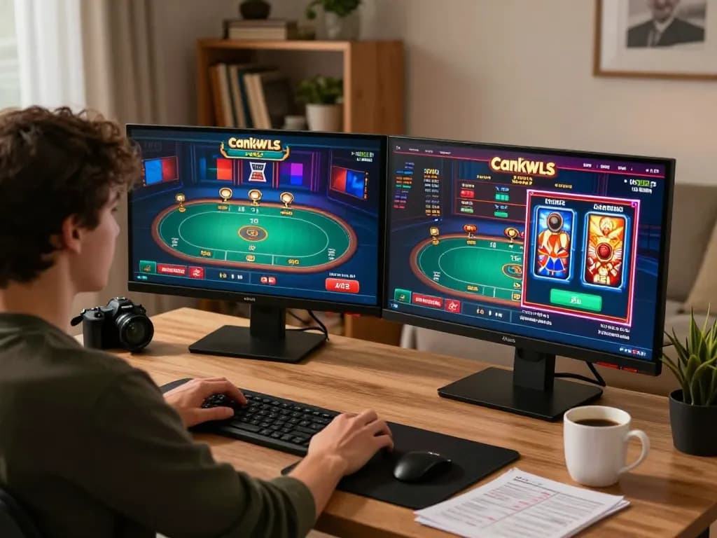 Experience the thrill of 79KING in a modern online gaming setup with strategy notes visible.