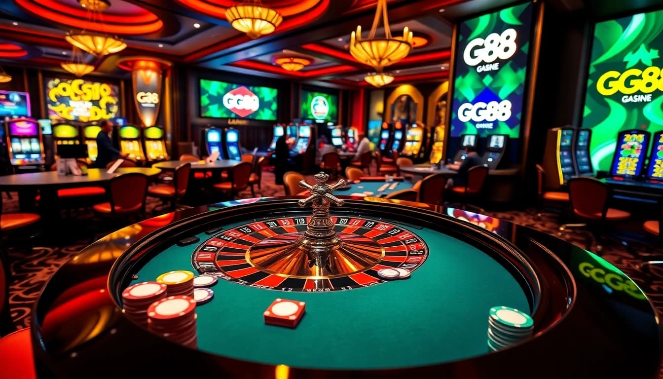 Players enjoying a thrilling roulette game at GG88 casino.