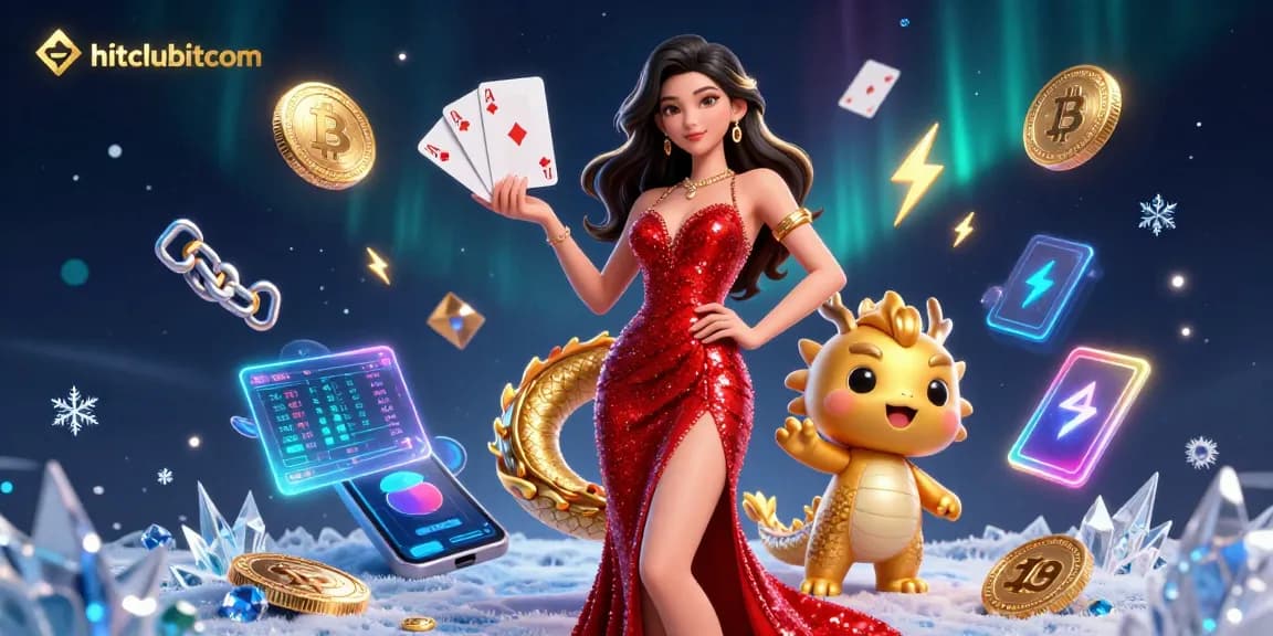 Experience the thrill of hitclubitcom with dynamic casino elements and a captivating dragon mascot.