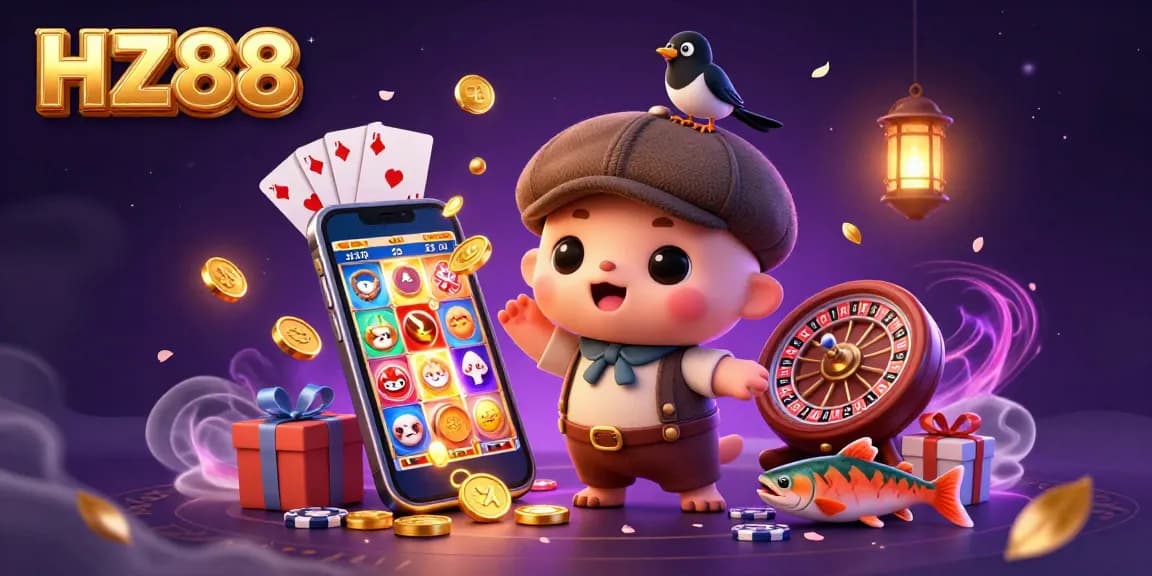 Spin to win with HZ88 as a cartoon baby Nessie brings lively energy to the online casino!