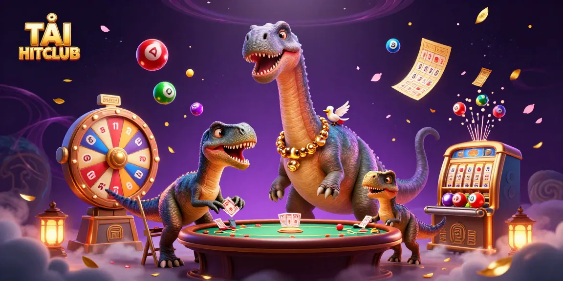 Experience TẢI HITCLUB with this vibrant casino scene featuring exciting games and dynamic characters.