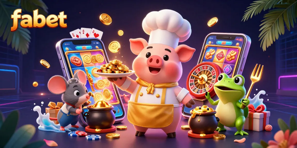 Play fabet casino games with excitement as gold coins overflow from the chef's platter.