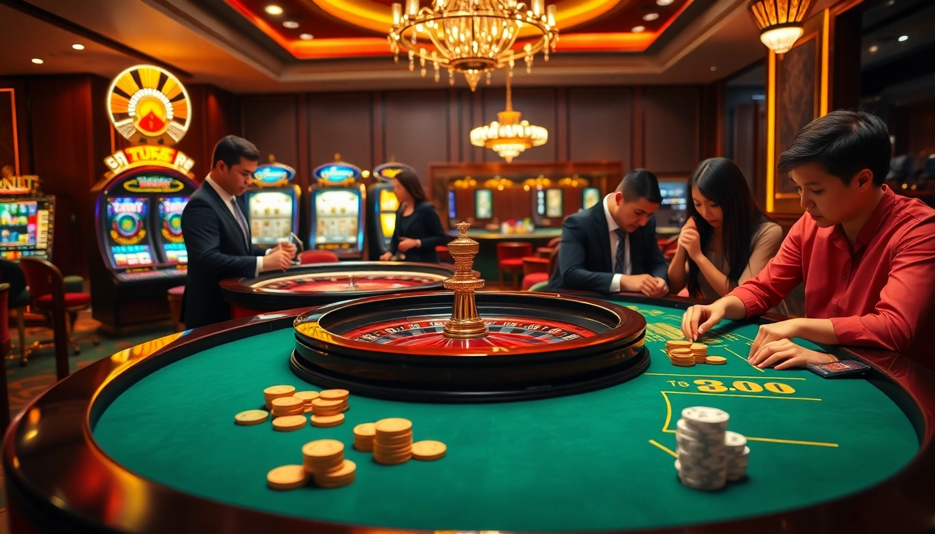 Casino action at UU88.co.uk: players celebrating wins at the roulette table, showcasing excitement and luxury.