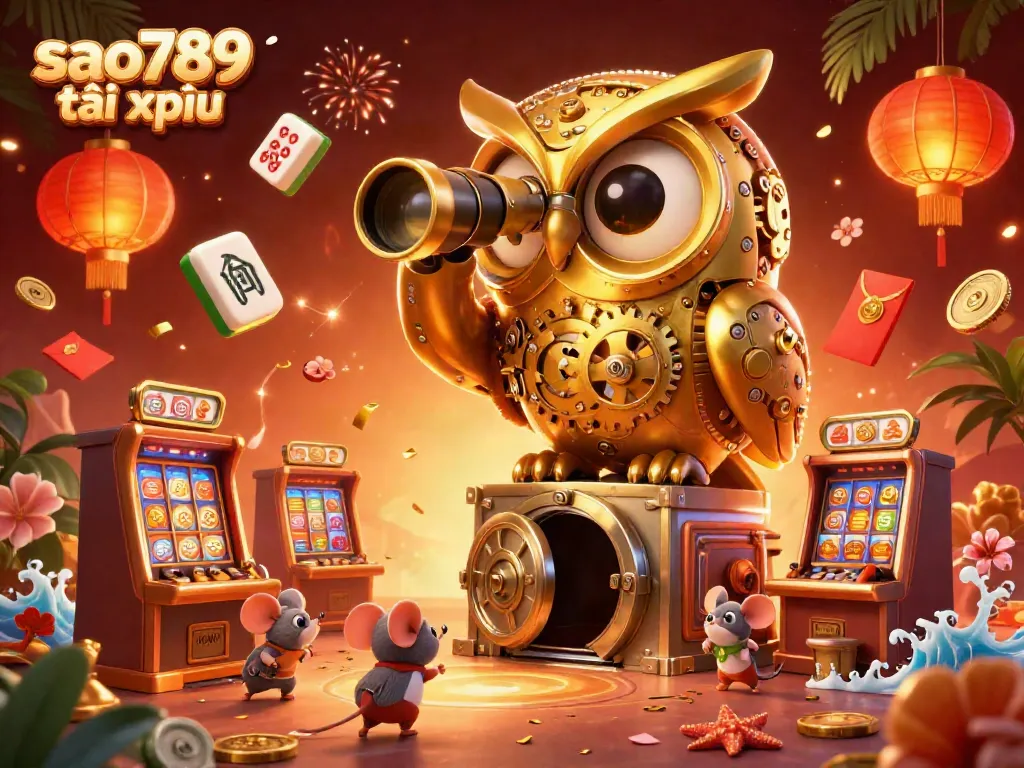 Experience the excitement of sao789 tài xỉu in this vibrant 3D illustration showing dynamic casino action.