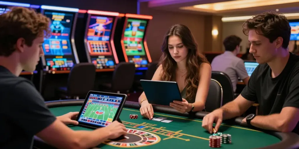 Engaged users betting on fc88 online casino games in a vibrant virtual environment.