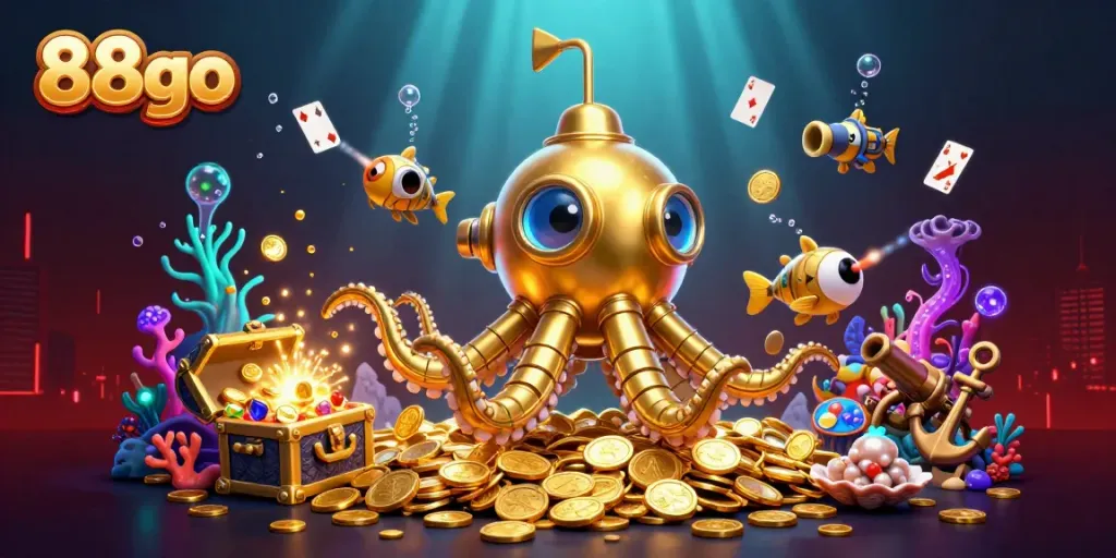 Win big with 88go’s immersive casino adventure showcasing vibrant treasures and gaming elements