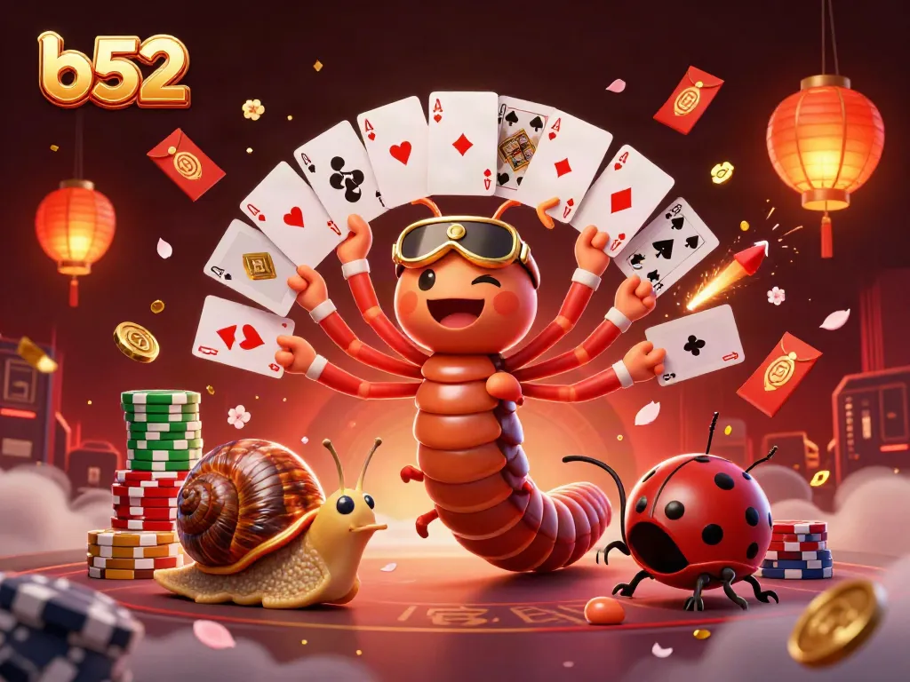 Experience thrilling gameplay at b52 with a vibrant online casino illustration depicting a dynamic poker scene.