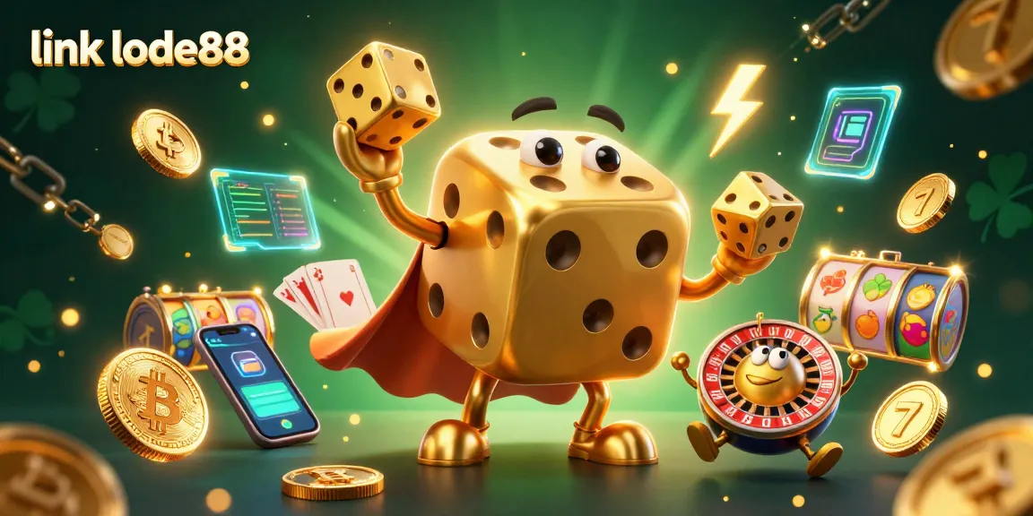 Engage with the exciting world of link lode88 as a golden dice golem juggles casino gems!