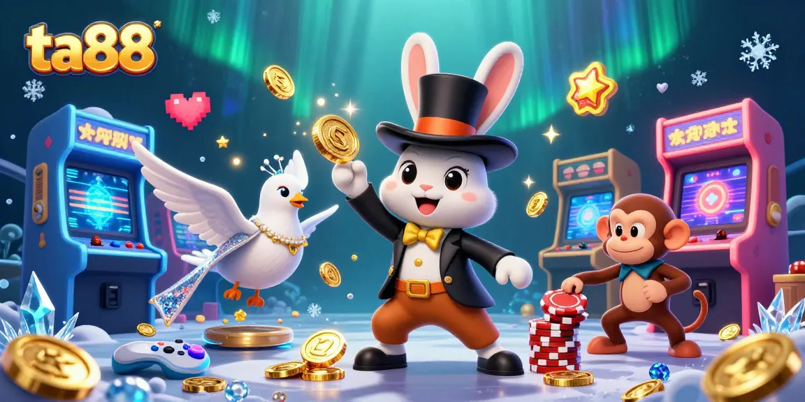Experience the magic of ta88 as the magician rabbit reveals riches amid vibrant casino action.