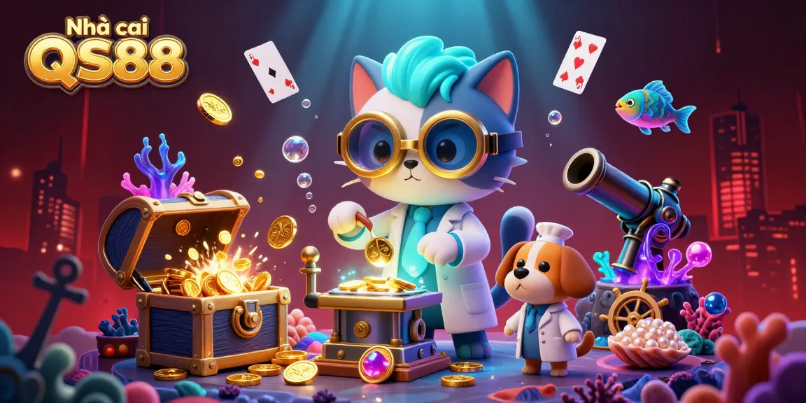 Experience excitement at Nhà cái QS88 with vibrant underwater treasures and casino games.
