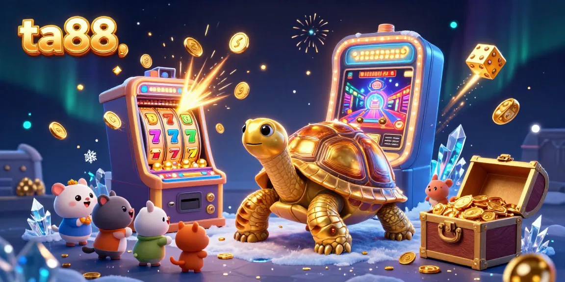 Engage with ta88's exhilarating gaming experience featuring a golden tortoise pinball machine and exciting casino elements.