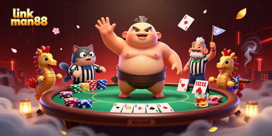 Engage with link man88 at an underwater poker arena featuring vibrant fugu and catfish.