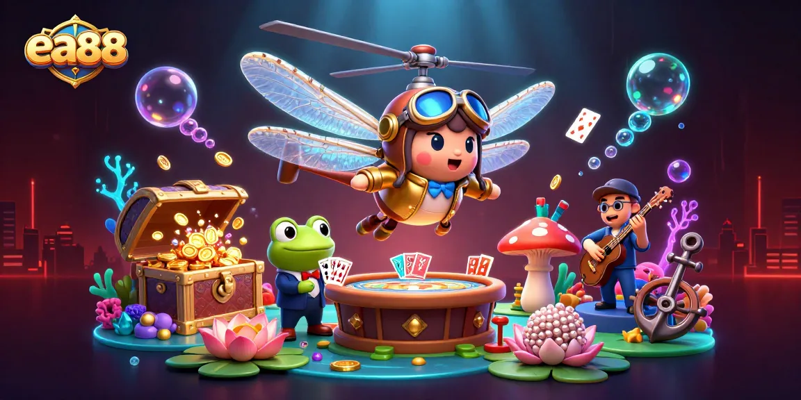 Play at ea88 with thrilling games like fish shooting and enjoy vibrant casino scenes.